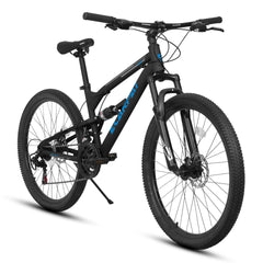 A26207 26 Inch Steel Frame Shock Fork Plus Shock Absorber 21-speed Unisex Mountain Bike