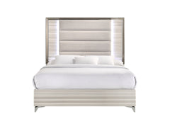 STAR WHITE QUEEN BED WITH LED