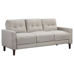 Harvey Beige 2-piece Upholstered Tufted Sofa Set