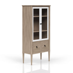 Display Bookcase in Sand Colored Finish