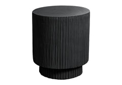Accent Table, 25"h, Indoor Or Outdoor, Bedroom, End, Living Room, Nightstand, Round, Side Table, Black, Contemporary, Modern
