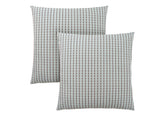 Pillows, Set Of 2, 18 X 18 Square, Insert Included, Decorative Throw, Accent, Sofa, Couch, Bedroom, Blue And Grey Hypoallergenic Polyester, Modern