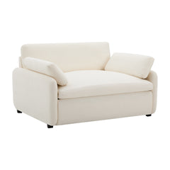 50*43" Oversized Chenille Single Sofa Chair, Wide and Deep Seat Accent Chair, Modern Upholstered Comfy Armchair, Couch Lounge with Pillows for Living Room&Apartment