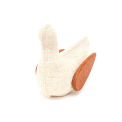 EcoMix Dove with Fabric & Wood Wings – Handcrafted Figurine & Sculptural Décor-9X4.5X7.8"