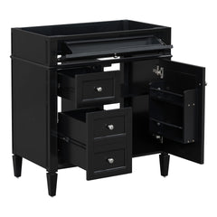 30'' Bathroom Vanity without Top Sink, Modern Bathroom Storage Cabinet with 2 Drawers and a Tip-out Drawer (NOT INCLUDE BASIN)