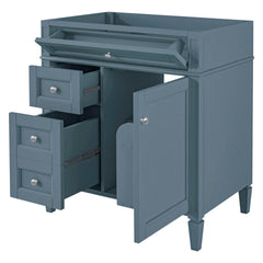30'' Bathroom Vanity without Top Sink, Modern Bathroom Storage Cabinet with 2 Drawers and a Tip-out Drawer (NOT INCLUDE BASIN)