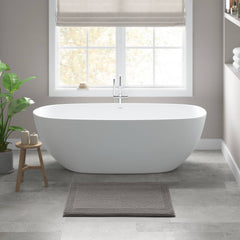 1 PCS 20x30" 100% Cotton Tufted 3000 GSM Reversible Bath Rug Charcoal