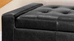 Large 51" Storage Ottoman, Tufted Storage Bench for Living Room, Entryway, or Bedroom