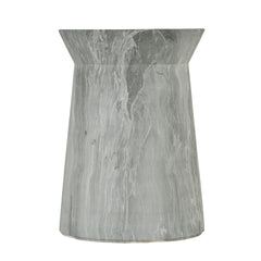 Cement Outdoor End Tables for Patio, GardenAccent Table Faux Terrazzo Accent Table, Modern Small Round Side Tablefor Outside, Tree Stump Garden Stool DrumTable indoor and Outdoor