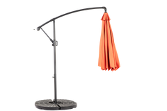 Best Choice Products 10ft Offset Hanging Market Patio Umbrella w/Easy Tilt Adjustment, Polyester Shade, 8 Ribs for Backyard, Poolside - (orange )(No Base)