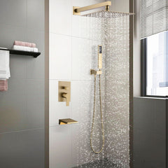 10inch Wall Mounted Rainfall Shower Head System Shower Faucet