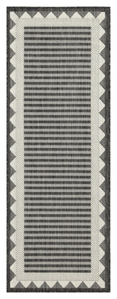 Sunshine GC_HAR2014 Anthracite 2 ft. 7 in. x 7 ft. 3 in. Indoor/Outdoor Area Rug