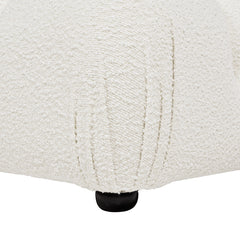 Marcel 36" Bubble Modular Modern Cocktail Ottoman, Ivory White Boucle