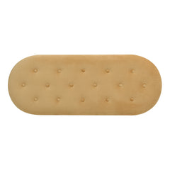 Melinda 48.5" Oval Tufted Bullion Fringe Storage Bench, Gold Velvet