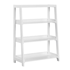 Modern 3-Shelves Bookcase White Finish Toy Storage Unit Display Rack Wooden Furniture 1pc