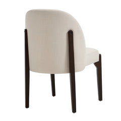 Wooden Dining Chairs Set of 2, Modern Fabric Upholstered Dining Room Chair Kitchen Chairs, Farmhouse Dinner Chair for Kitchen Dining Room