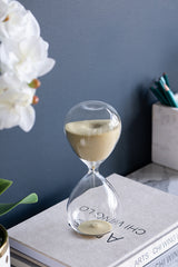 Set of 2, 8" Ferdinand 30-Minute Hourglass, Bisque Sand