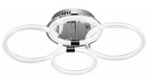 Modern LED Ceiling Light, Flush Mount Ceiling Light with Dimmable Remote Control, 6Rings Acrylic Ceiling Light Fixture for Bedroom, Living Room, Kitchen, Office Lamps (4 heads)