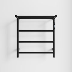 Heated Towel Rack with Top Shelf, 3-Bar Towel Wall MountedWarmer for Bathroom with Intelligent Touch Screen Timer, 304 Stainless Steel Polished, Plug-in/Hard-Wired