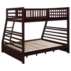 Newhall Cappuccino 2-drawers Twin Over Full Bunk Bed