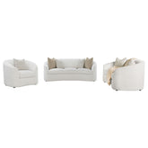 Rory Latte 3-piece Sloped Arms Living Room Set