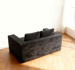 Cloud Loveseat Sofa Couch in a Box, 2 Seater Boneless Couch, Comfy Deep Seat Corduroy Sofa, Compressed, No Assembly, Memory Foam, Modern Small Couches for Small Spaces, Apartement