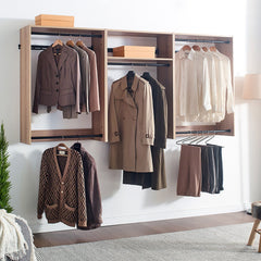 Devi Oak Wall Mounted Wood Closet System