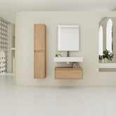 30 inch Wall-Mounted Bathroom Vanity with Resin Sink and Side Cabinet,Soft Close Drawer (KD-Packing), 09430IMO-SC00112IMOx2 Combination Cabinet
