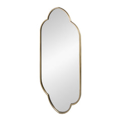 22.4x1x48" Champagne Gold Decorative Wall Mirror with Notched Edges