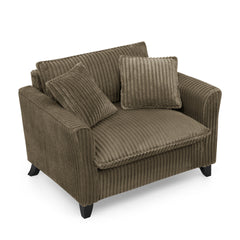 Lazy sofa chair, comfortable single-person sofa chair, with a backrest and soft seat cushion, having armrests on both sides, suitable for living room and bedroom - Brown