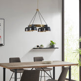 4-Light Metal Shade Chandelier