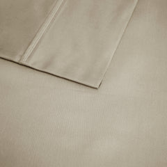 4-Piece King Cooling Cotton Blend Sheet Set, Khaki