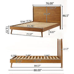 Cohron Solid Wood Platform Bed (CAL KING BED)