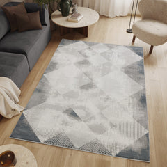 Geometrix GC_DIM1009 Gray 5 ft. 3 in. x 7 ft. 3 in. Area Rug