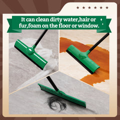 All-Surface Silicone Broom Squeegee Pet Hair Remover Smart Broom for Indoor Cleaning Cleans Glass Fine Dust Hair Liquids for Smooth Floors Rugs Windows