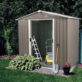 6ft x 5ft Outdoor Metal Storage Shed gray