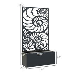 Freestanding or Wall Mounted Flower Bed,Metal Garden Bed with Trellis for Climbing Plants
