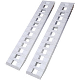 Heavy-Duty Ramps with Top Hook Attaching End, Universal Loading Ramp for Motorcycle, Tractor, ATV/UT 72" X 14" 6600 LBS 1 Pair 2 Ramps Silver Aluminum