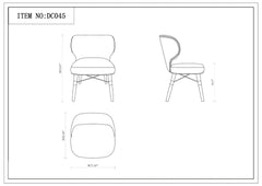 Dining Chair in Blue and Gold