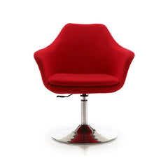 Swivel Lounge Chair in Red