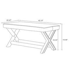 Accent Bench in Forest Green