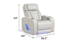 Fortuner Modern Style Upholstery Recliner Chair Made with Wood & Massage Function Included-Beige same asG150109105 (NJ inventory)