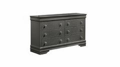 Blaze Modern Style 6-Drawer Dresser Made with Wood in Metallic Gray(Only Dresser) same as B009P286642 (CA inventory)