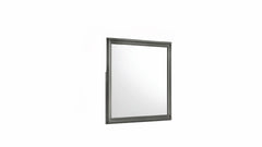 Blaze Modern Style Mirror Made with Wood in Metallic Gray(Only Mirror) same as B009P286643 (CA inventory)