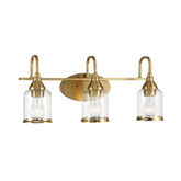 Twilight Brushed Gold Contemporary Vanity Light with Clear Glass, 22"W × 10"H × 7.48"E Dining Room Lighting Fixtures Hanging, Dining Light for Bedroom, Foyer, Hall, Kitchen, Living Room and Entryway