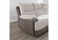 KIA BEIGE/BROWN SECTIONAL WITH PO AND USB