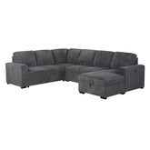 Melody Grey Sectional with Pullout