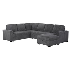Melody Grey Sectional with Pullout