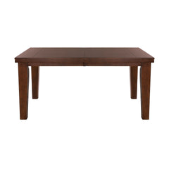 Dark Oak Finish Rectangular 1pc Dining Table with Self-Storing Extension Leaf Wooden Simple Dining Furniture