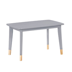 Gray Finish 5-Piece Pack Children Table and Chairs Set Sturdy Wood Frame Furniture, Small Play Table with Chairs